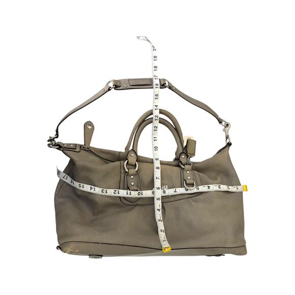 Coach Madison Sabrina Satchel Bag Gray Leather Handbag Purse Strap Large 12949 - Picture 11 of 13